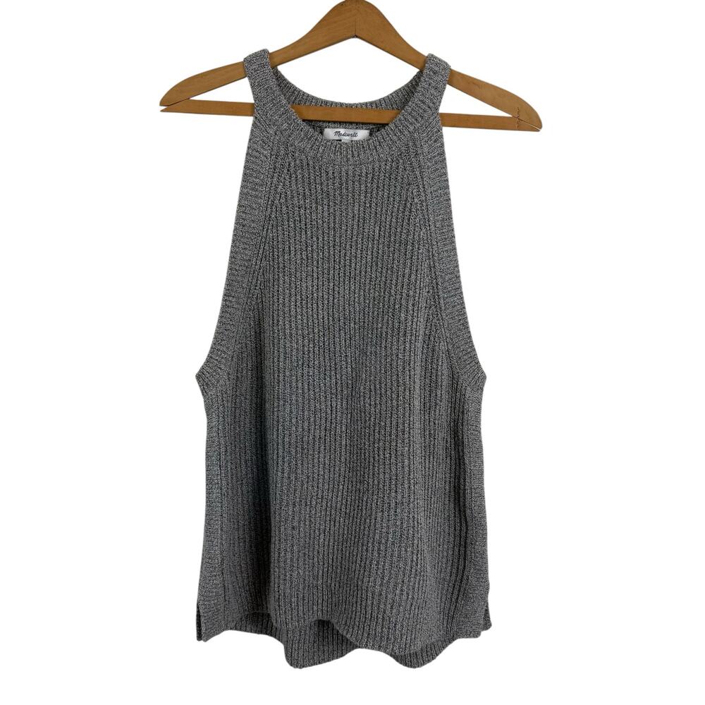 Madewell Women Valley Sweater Tank Top Size XL Grey Minimalist Classic Preppy